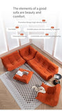 Canapé de Sol Confortable et Paresseux, canapé d'appoint en Tissu suédé Doux inspiré des chenilles avec Chaise à Texture plissée en Coton 50D Orange paresseux-70 × 184 × 38 cm