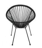 Ambientehome Lot de 2 fauteuils Acapulco - Noir