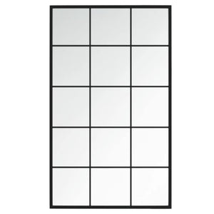 vidaXL Miroir Mural Noir 100x60 cm Métal
