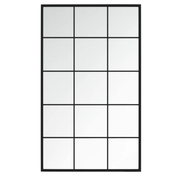vidaXL Miroir Mural Noir 100x60 cm Métal