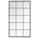 vidaXL Miroir Mural Noir 100x60 cm Métal