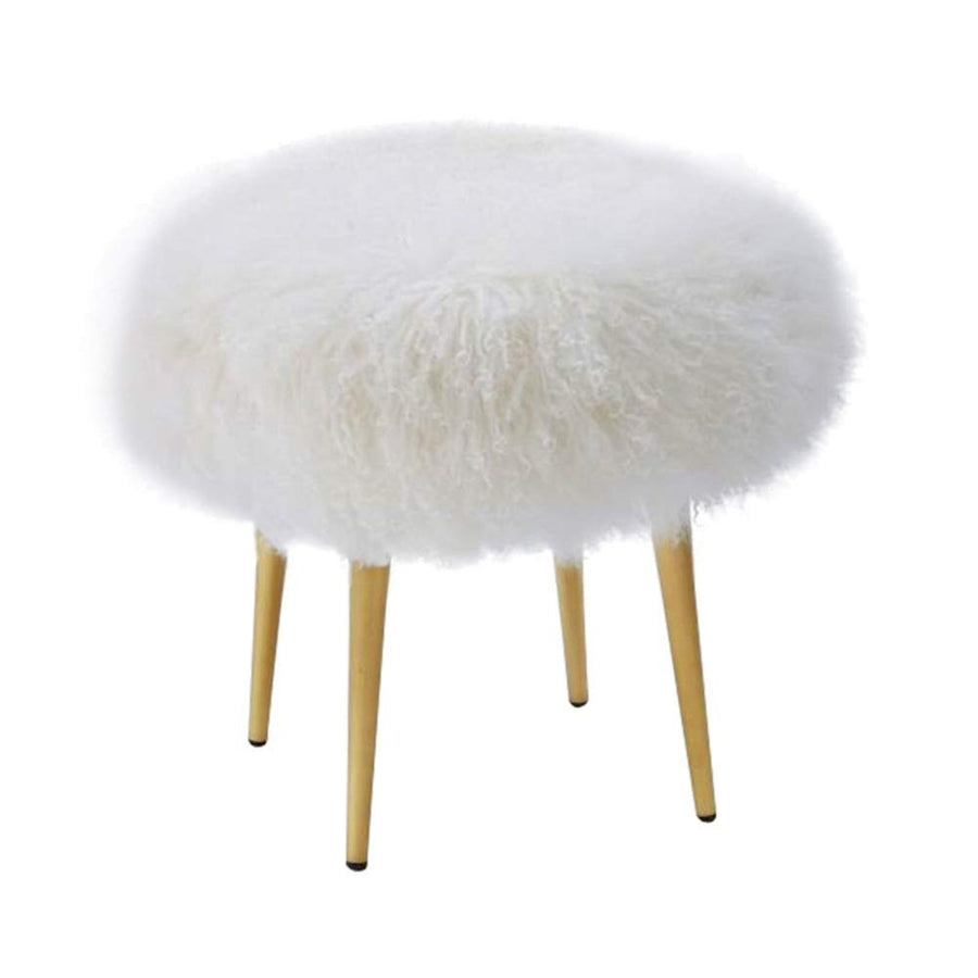 YLiansong-home Tabouret Vanity Chair Ronde Fausse Fourrure Tabouret Tabouret Dressing Dressing rembourré Pieds en métal Durable et élégant Coiffeuse Tabouret (Color, Size : 45x45cm) YLiansong-home Tabouret Vanity Chair Ronde Fausse Fourrure Tabouret Tabouret Dressing Dressing rembourré Pieds en métal Durable et élégant Coiffeuse Tabouret (Color, Size : 45x45cm)