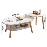 IMYOGI Table Basse de Salon exquise, Table d'appoint pour canapé Double, Petite Table multifonctionnelle/Table de Loisirs (Couleur : C, Taille : 80+40 cm)