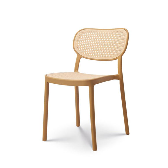 Kosmi Chaise de Salle à Manger Moutarde Style Vintage