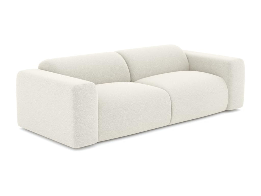 Vente-unique - Canapé 4 Places en Tissu Bouclette Blanc POGNI de Maison Céphy Vente-unique - Canapé 4 Places en Tissu Bouclette Blanc POGNI de Maison Céphy