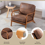 Fauteuil d'appoint moderne avec cadre en bois pour salon, chambre à coucher, bureau ou café