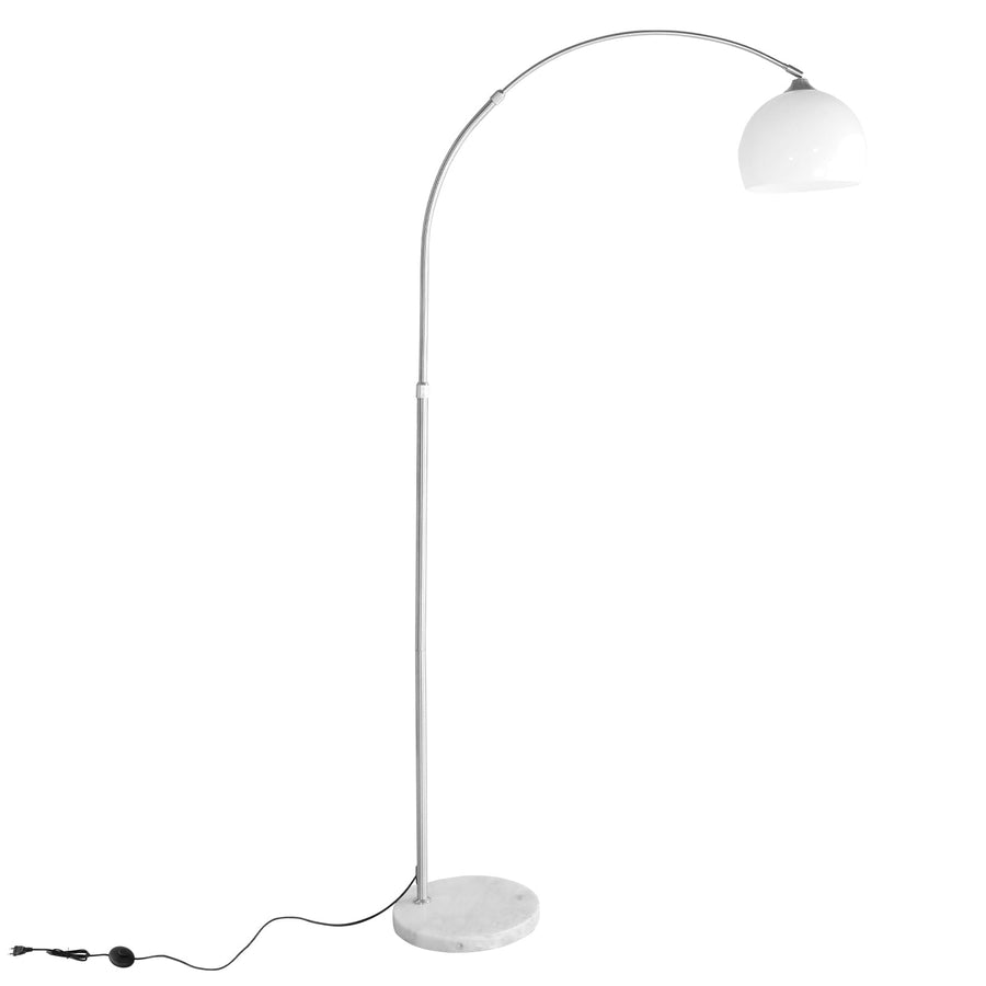CCLIFE Lampe Lampadaire à arc salon courbée, Lampe arceau moderne en chrome Lampadaire sur pied marbre, Couleur: Blanc, réglable en hauteur 130-180cm CCLIFE Lampe Lampadaire à arc salon courbée, Lampe arceau moderne en chrome Lampadaire sur pied marbre, Couleur: Blanc, réglable en hauteur 130-180cm