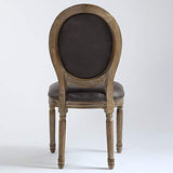 Menzzo 3327480021446 Louis XVI Lot de 2 Chaises Polyuréthane Marron 90 x 101 x 78 cm