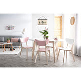 Miliboo Table Ovale Blanche et Bois Clair L150 cm Leena