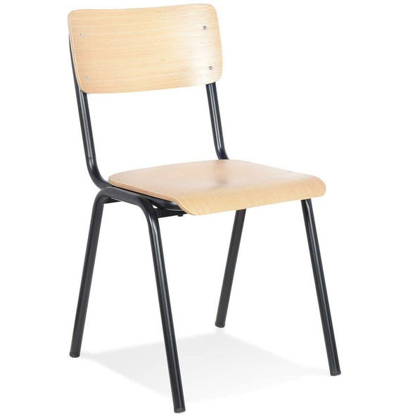 KADIMA DESIGN Parvati Classique Chaise avec Dossier Bois Clair (Natural) 49,5 x 59 x 83