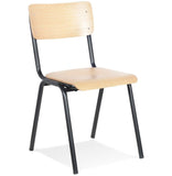 KADIMA DESIGN Parvati Classique Chaise avec Dossier Bois Clair (Natural) 49,5 x 59 x 83