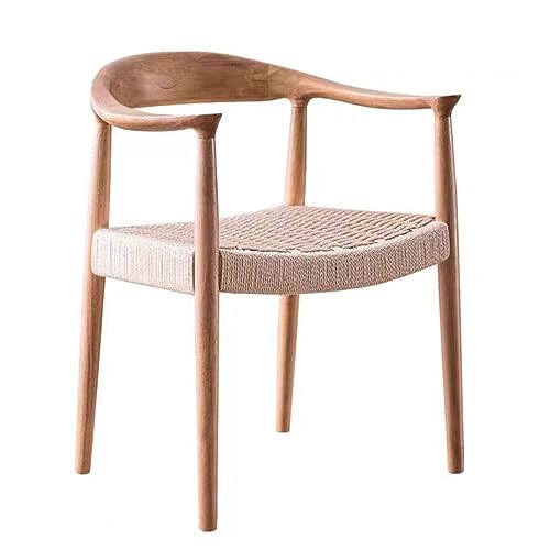 Chaise Décontractée Vintage, Chaises Modernes Du Milieu Du Siècle Pour Salle À Manger Chaise Rattan Des Fauteuils En Bois Massif Salle D'étude, Chaise De Loisirs Des Clubs De Bureau ( Couleur : Wood-A