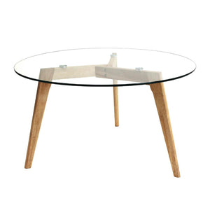 AltoBuy VERANE - Table Basse Ronde Plateau Verre