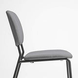 Tok Mark Traders KARLJAN Chaise gris foncé, Kabusa gris foncé, 49x55x81 cm durable et facile à entretenir. Chaises rembourrées. Chaises de salle à manger. Meubles.Respectueux de l'environnement.