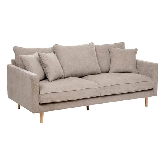 Paris Prix Atmosphera Créateur d'intérieur - Canapé 3 Places en Tissu Candice 194cm Beige