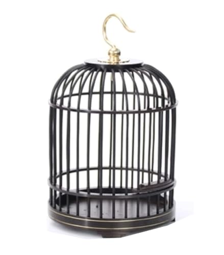 OZBME Cage à perroquets en Bambou, Cage à Oiseaux Ronde Vintage, Portable, décorative, pour l OZBME Cage à perroquets en Bambou, Cage à Oiseaux Ronde Vintage, Portable, décorative, pour l'extérieur (Noir) (10 x 15 cm)