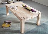 MASSIVMOEBEL24.DE Table Basse 120x70cm - Bois Massif d'acacia Blanchi - Nature White #09