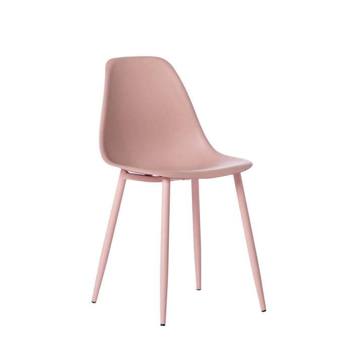 KLAST Chaise de Salle à Manger Nina en Polypropylène Rose Nude, Légère, Fonctionnelle, Durable et Adaptée pour l'Extérieur, Facile à Entretenir