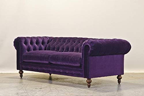 jvmoebel Chesterfield #132 Ensemble de canapés rembourrés de luxe en cuir et textile