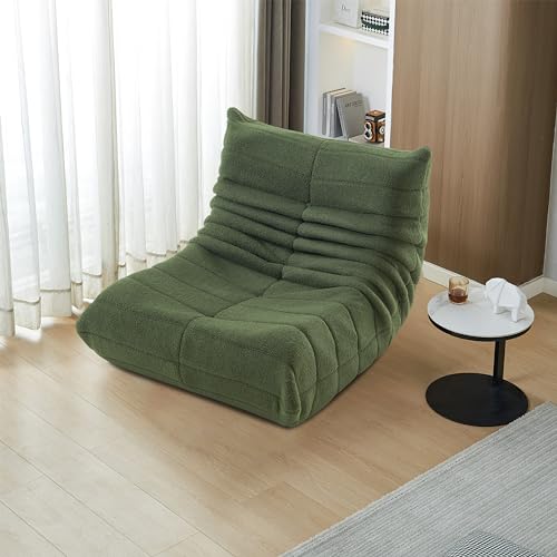 RTYUSWL Canapé d RTYUSWL Canapé d'angle confortable en laine d'agneau minimaliste pour salon, appartement, maison, chambre à coucher, bureau (vert)
