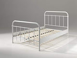 Vipack NYBE1214 Bed, Metal, White, 211,2x128x112 cm