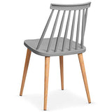 Menzzo Lot de 2 chaises scandinaves Trouville Gris 8311agrey