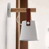 Applique Murale LED Industrielle éclairage Wall Light Luminaire Avec E27 Prise pour House,Métal Style En Fer Forgé Bois Ceinture Bar, Restaurants, Café, Chambre d'enfant,Club de Décoration (Blanc)