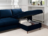 Lisa Design - Brooke - canapé d'angle Convertible - avec Coffre - 4 Places - Style Contemporain - Droit
