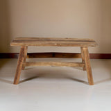 Banc en Bois Rustique BURI 90x24,5 cm - Banc de Style Country Dielenbank - Brun - Bois - Rustique - 2 Personnes - 150 kg max