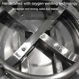 Tabourets de bar industriels en acier inoxydable, chaises de salle à manger empilables et dos nu, hauteur de comptoir de 45,7 cm pour restaurants et bars, design rond en métal