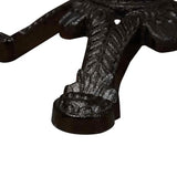 Ziaphsol Table de bistrot marron 50 x 50 x 76 cm en bois d'acacia massif avec pied en fonte, carrée, rustique, pour salle à manger et cuisine