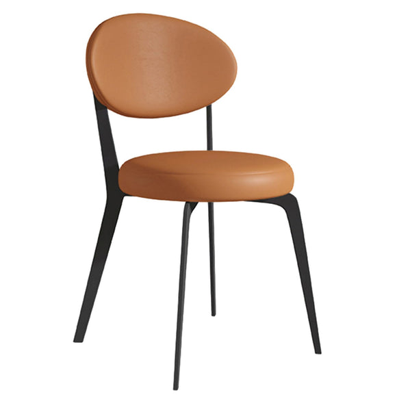 HUHJYUGE Chaises de Salle à Manger, Chaise Rembourrée de Cuisine, Chaise à Manger en PU Cuir Chaise de Cuisine avec Pieds en Métal Noir, pour Salon, Café, Bureau (B)