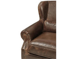 Vente-unique - Fauteuil 100% Cuir Edouard - Marron