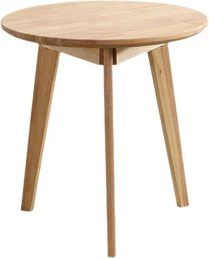 Table de salle à manger ronde de style rétro moderne en bois de hêtre - Blanc - 40 x 40 x 46 cm - Table en bois pour salle à manger