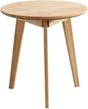 Table de salle à manger ronde de style rétro moderne en bois de hêtre - Blanc - 40 x 40 x 46 cm - Table en bois pour salle à manger