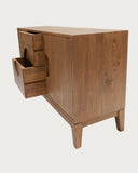 UNIQKA - Kyoto - Buffet Vintage en Teck Massif 165 cm - Couleur Marron - Longueur 165 cm - Profondeur 53 cm - Hauteur 80 cm - Bois Authentique, Durable et de Haute qualité