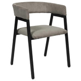 AltoBuy Lot de 2 fauteuils de Table Design en métal et Velours côtelé Coloris Taupe - Amory