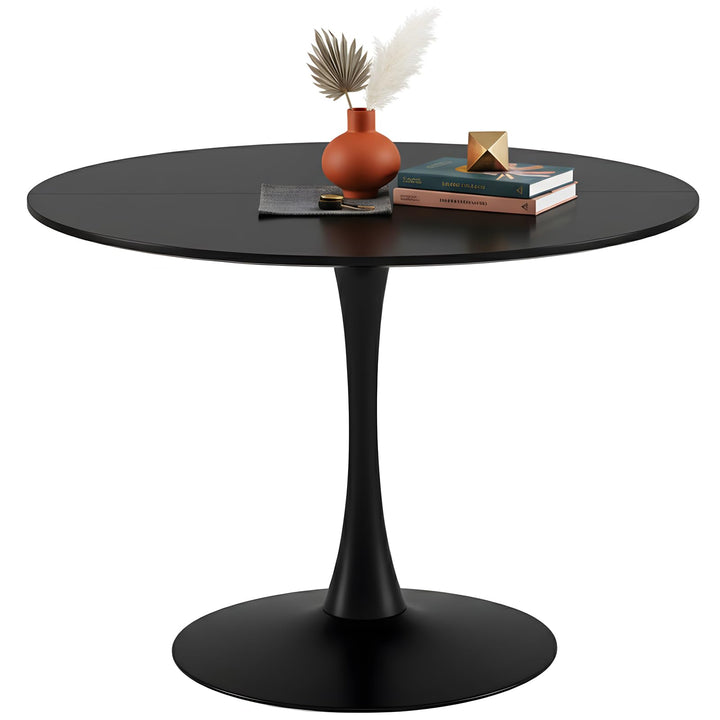 GOKHOMX Table Ronde Noire 110 cm - pour 4 à 6 Personnes, Parfaite pour la Cuisine, la Salle à Manger, Le Bistro et Les Conférences | Design Scandinave Moderne GOKHOMX Table Ronde Noire 110 cm - pour 4 à 6 Personnes, Parfaite pour la Cuisine, la Salle à Manger, Le Bistro et Les Conférences | Design Scandinave Moderne