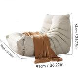 LIJBDDM Pouf poire en éponge, chaise géante remplie à mémoire de forme, convient aux adultes et adolescents, super doux, salon, chambre à coucher, université, jeu de lecture, cuir griffé de chat