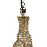 QAZQA nidum - Suspension - 1 lumière - Ø 300 mm - Doré/Laiton - Oriental - éclairage intérieur - Salon I Chambre I Cuisine I Salle à manger