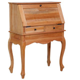 vidaXL Bureau Secrétaire Bureau Antique avec 9 Tiroirs et 2 Compartiments Ouverts Rangement Maison Intérieur 78x42x103 cm Bois d'Acajou Massif