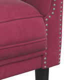 vidaXL Fauteuil Rouge Bordeaux Velours