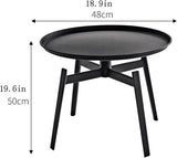 SECFIT Coffee Table Table Basse Ronde Moderne en Métal avec Base Criss Cross Creative Petit Canapé Table d'Appoint Table de Chevet Art en Fer Minimaliste pour Salon Chambre Table de thé