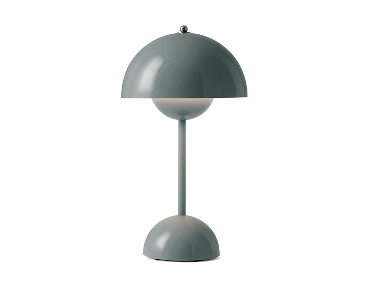 Lampe sans fil Flowerpot VP9 bleu pierre – Hauteur 29,5 cm | Solution d'éclairage élégante et pratique | Technologie sans fil | Décoration polyvalente pour l'intérieur et l'extérieur