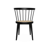 Alice's Home - Lot de 2 chaises Noires en Bois et cannage. Nora. L 54 x P 54 x H 76.5cm