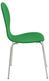 CLP Chaise Empilable Diego I Chaise De Salle À Manger Confortable I Structure Métallique, Assise en Bois I Design Ergonomique Peu Encombrant, Couleur:Vert