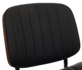 Mendler Lot de 2 chaises de Salle à Manger HWC-O44 MVG Aspect Noyer, Noir