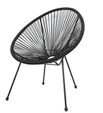 Ambientehome Lot de 2 fauteuils Acapulco - Noir