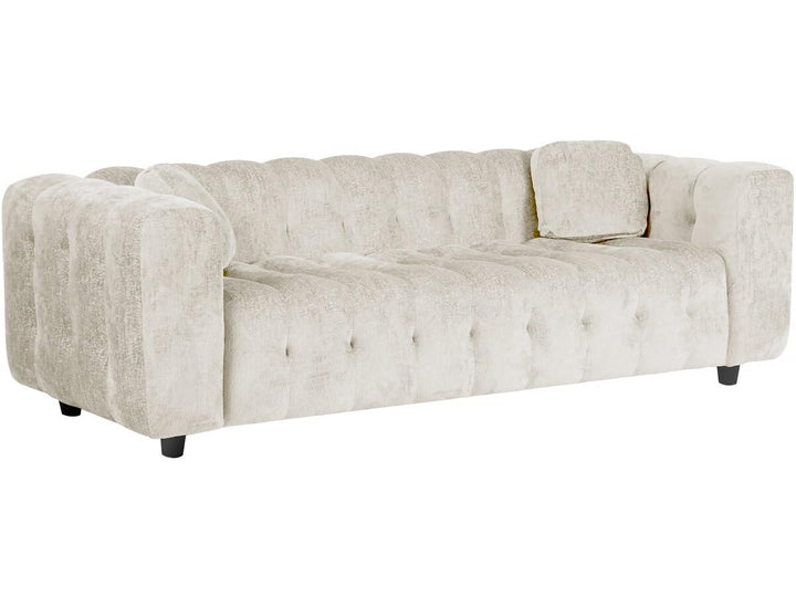 Habitat et Jardin Canapé Droit en Tissu Chenille Vendome - 3 Places - Beige