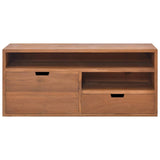 vidaXL Meuble TV en Bois Massif de Teck 90 x 30 x 40 cm